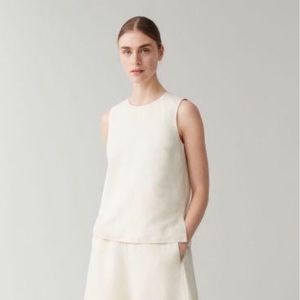 COS Linen Blend Sleeveless Blouse